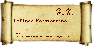 Haffner Konstantina névjegykártya